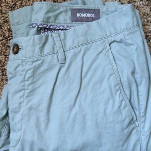 Bonobos men's chinos, mint green, 34"x32", very good condition